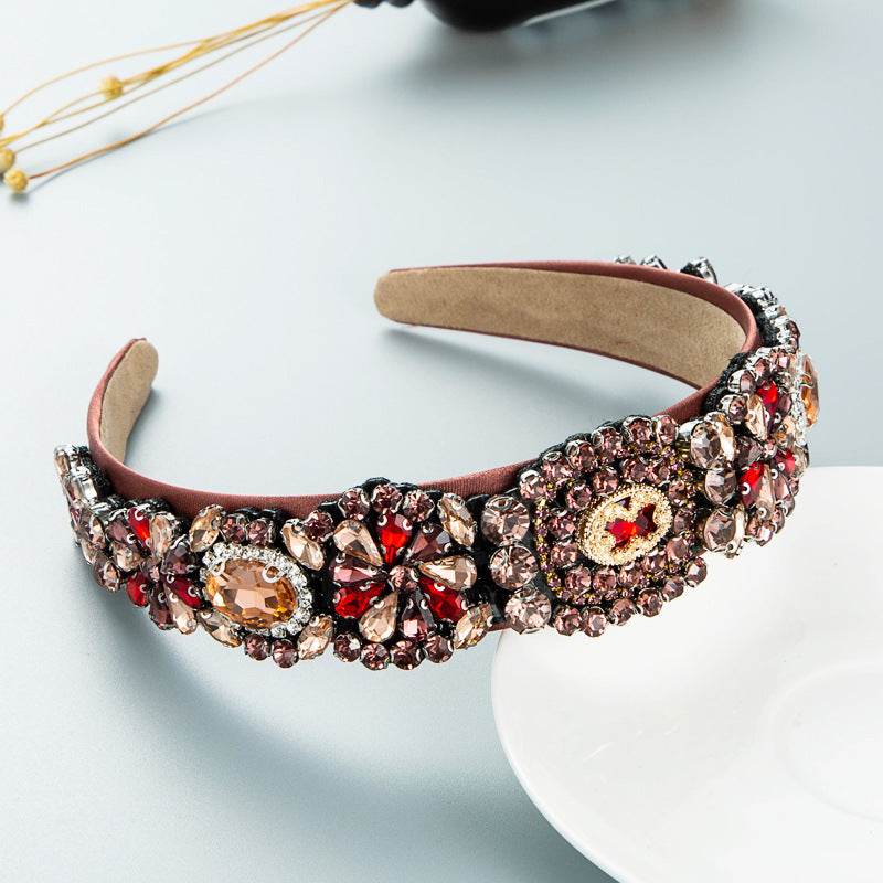 Wholesale Wide-brimmed Personalized Headband with Diamonds